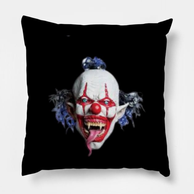 Halloween scary clown Pillow by magamarcas