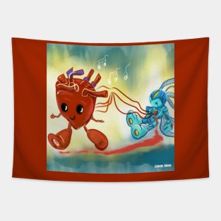 the runaway heart in cyborg love Tapestry