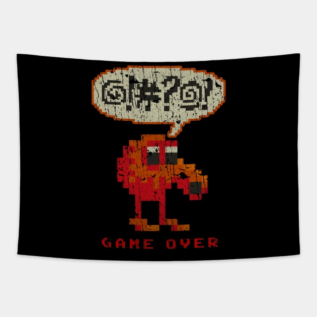 RETRO STYLE -Qbert Game Over Tapestry by MZ212