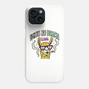 Eighties No Drama Llama Throwback Vintage - Retro Eighties Funny Pop Culture Phone Case