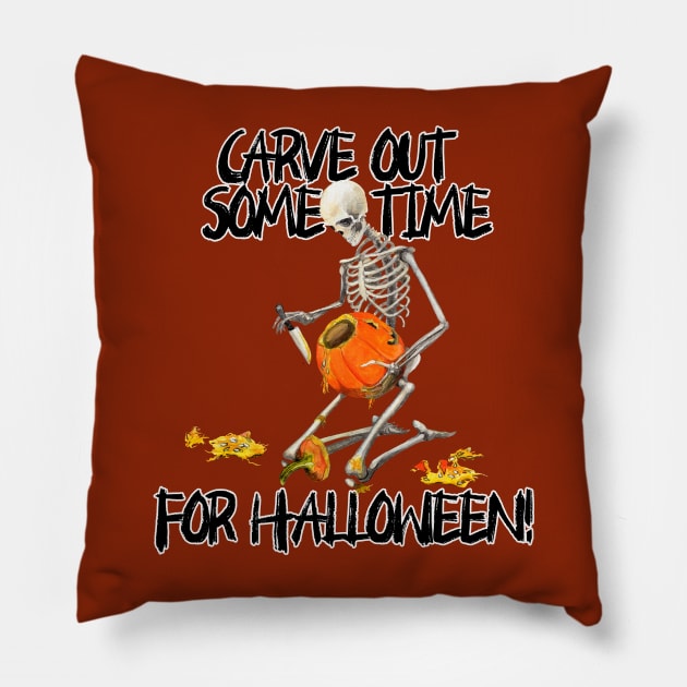 Carve out some Time for Halloween! Pillow by Heather Dorsch Creations