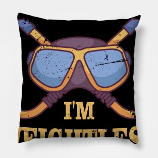 Funny Scuba Diving Under Water Dive Diver Ocean Pillow