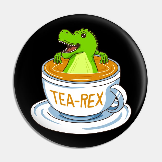 Tea-Rex Pin by Illustrasikuu