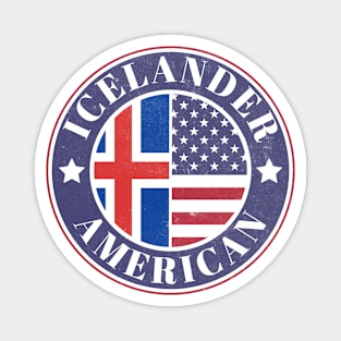 Proud Icelander-American Badge - Iceland Flag Magnet