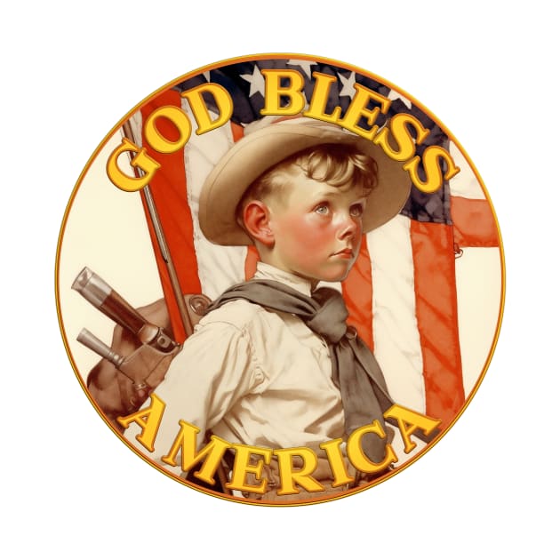 God Bless America with Boy Scout by Mythologica