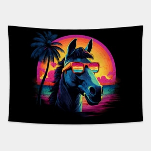 Retro Wave Cleveland Horse Tapestry