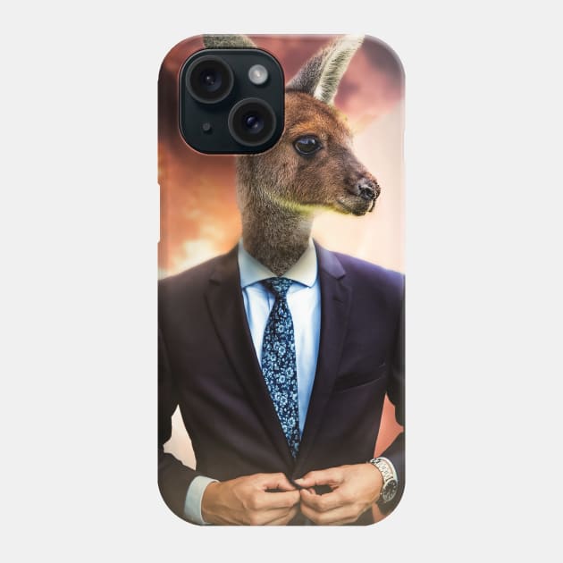Suit up Kangaroo Phone Case by sherifarts