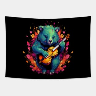 Wombat Playing Violin Tapestry