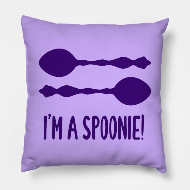 I'm A Spoonie! (Purple) Pillow by KelseyLovelle