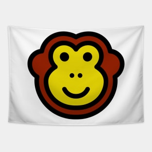 Cute Little Monkey Ape Yellow Tapestry