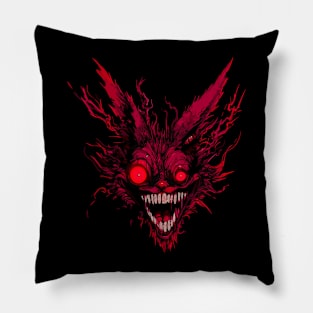 Twisted Terror Bunny Comic Horror Art Pillow