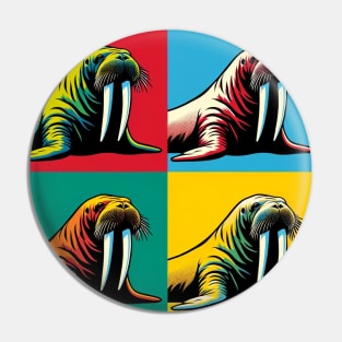 Walrus  Pop Art - Odobenus rosmarus Pin