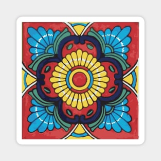 Red Talavera Tile Magnet