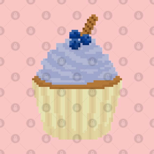 Periwinkle cupcake pixel art by toffany's