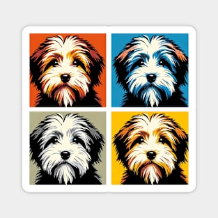 Pop Retro Tibetan Terrier Art - Cute Puppy Magnet