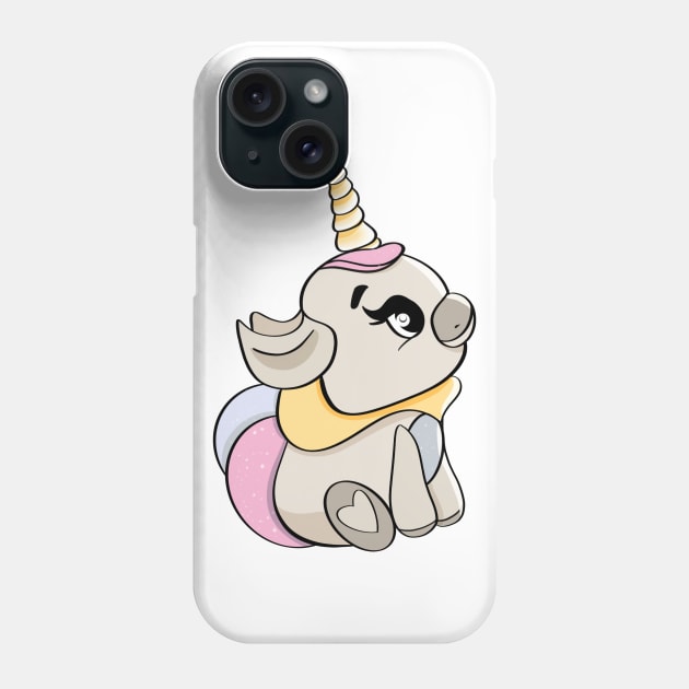 Baby girl unicorn, cute unicorn, mask for little girl, rainbow unicorn Phone Case by PrimeStore