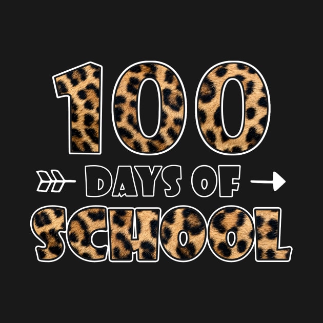 Cute Leopard 100 Days Of School Boys Girls Kids by Magazine