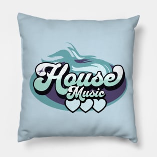 HOUSE MUSIC  - House Music Heat (Light Blue/Purple) Pillow