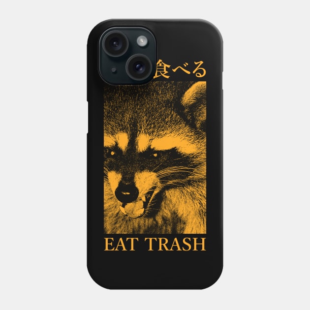 Eat Trash Japanese Vintage Raccoon Phone Case by giovanniiiii