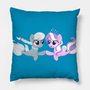 Diamond Tiara and Silver Spoon seaponies Pillow