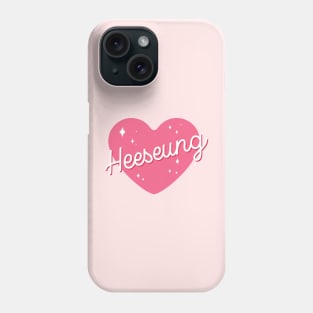 Enhypen Heeseung text pink sparkling heart | Morcaworks Phone Case