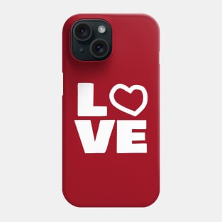 Love Heart Typography for Valentines Day Phone Case