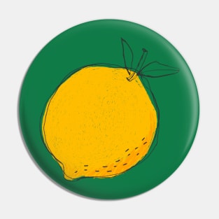 Lemon Hand Drawn Pin