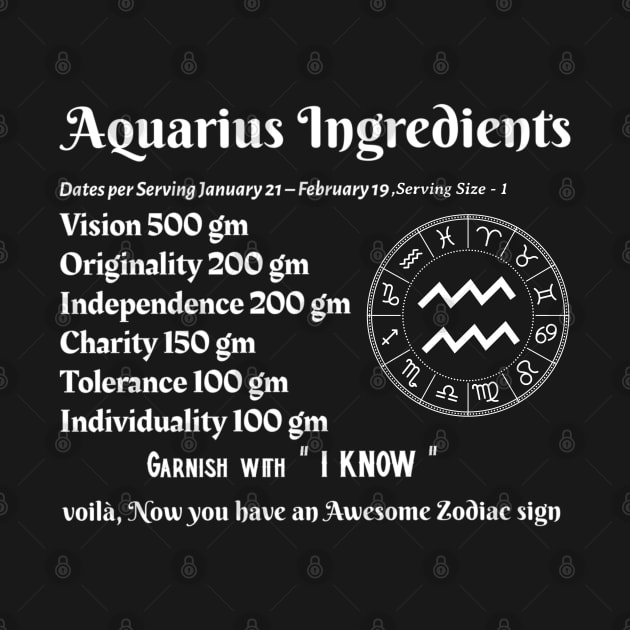 Aquarius Ingredients by Ink by Evanliy