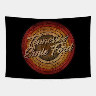 arjunthemaniac, circle retro faded Tennessee Ernie Ford Tapestry