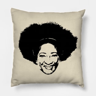 Wanda Sykes: Hilarious Comedy Queen Portrait with Big Afro Pillow