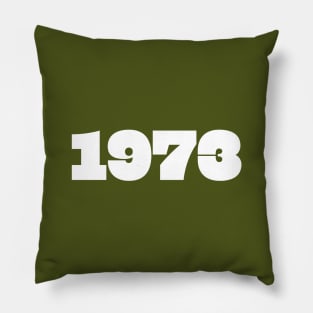 1973 Retro Year Typography Pillow