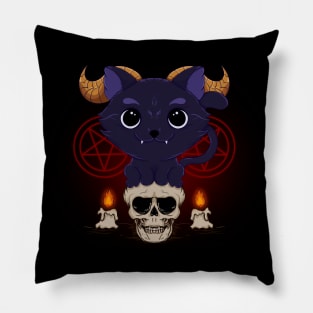 Black Meowgic -  Funny Cute Spooky Cat TShirt Pillow