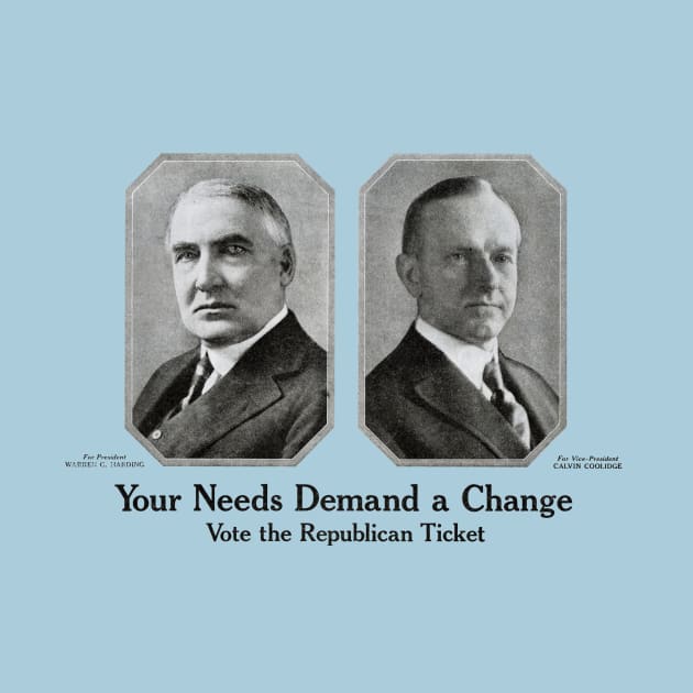 1920 Vote Harding and Coolidge by historicimage