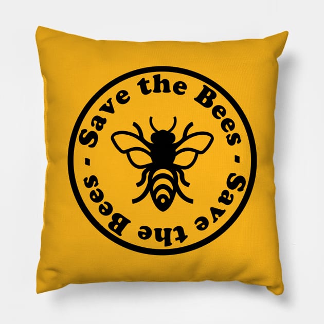 Save the Bees Pillow by PaletteDesigns