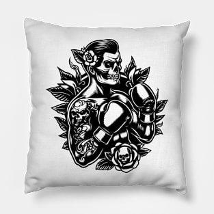 vintage skull boxer Pillow