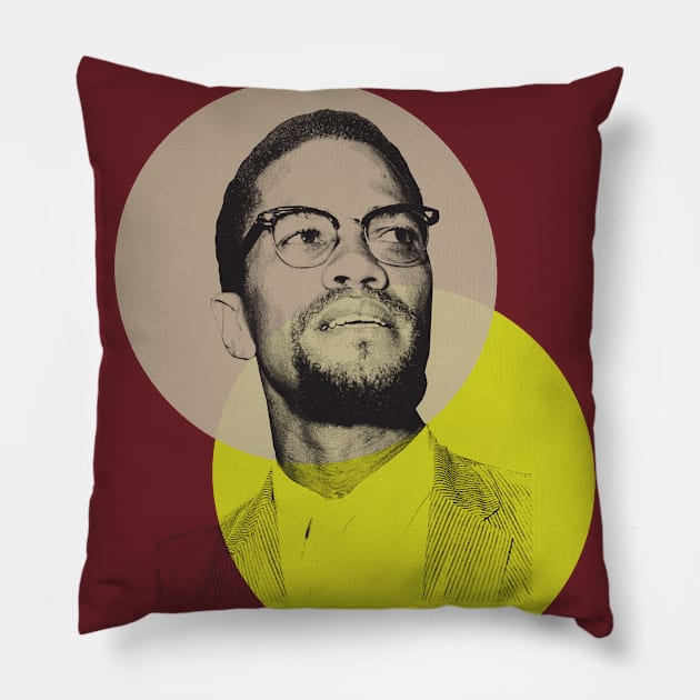 Malcolm X Pillow by Jay_Kreative