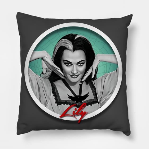 Lily Munster Pillow by Zbornak Designs