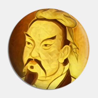 Sun Tzu Golden Portrait | Sun Tzu Artwork 8 Pin