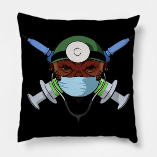 Devil's Doctor (no caption) Pillow