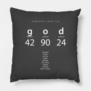 God word code in the English Gematria Pillow