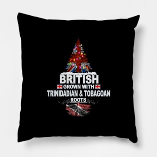 British Grown With Trinidadian And Tobagoan Roots - Gift for Trinidadian And Tobagoan With Roots From Trinidad And Tobago Pillow