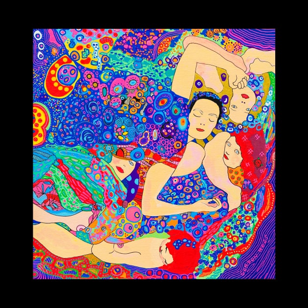 Neo Pop Art version of Gustav Klimt's Maidens by Ideacircus