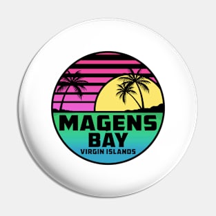 Magens Bay Virgin Islands Saint Thomas Tropical Beach Surfing Scuba Surf  Vacation Pin