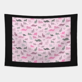 Pink Ferrets Pattern Tapestry