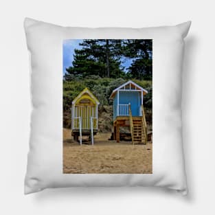 Norfolk Beach Huts Pillow