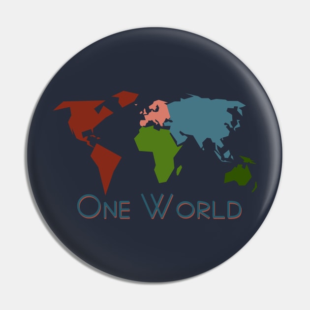 One World Pin by Javisolarte