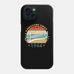 Awesome Since january 1944 Birthday Retro Sunset Vintage Funny Gift For Birthday Phone Case