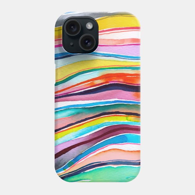 Pocket - MINERAL LAYERS WATERCOLOR COLORFUL Phone Case by ninoladesign