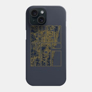 Chennai, India City Map Typography - Gold Art Deco Phone Case