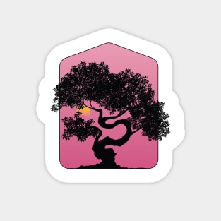 Pink Landscape Bonsai Magnet